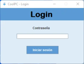 Ventana de login de CoolPC