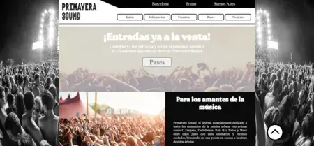 Index de la web PrimaveraSound