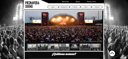 Sección quienes somos de la web Primavera Sound