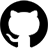 Logo de github en blanco y negro