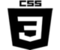 Logo de CSS en blanco y negro