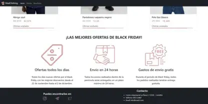 Los beneficios de comprar en MadClothing junto con el pie de página