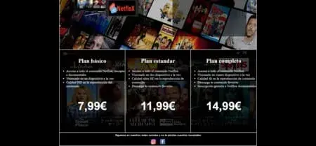 Mitad inferior del index de la landing page de Netflox