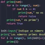 Fragmento de código de python